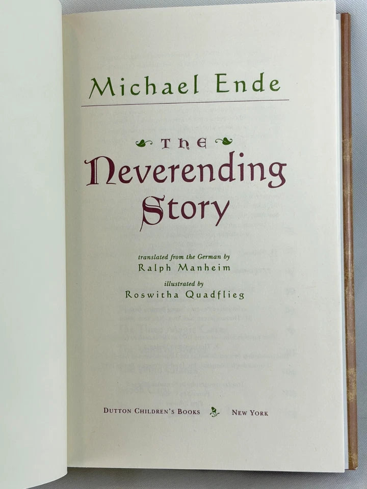 The Neverending Story by Michael Ende Hardcover Fantasy Novel